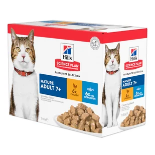 Hill's Science Plan Mature Adult, 12 x 85 g, kurczak i ryba| - Mokra karma dla kotów Hill's Science Plan Mature Adult, 12 x 85 g, kurczak i ryba| - Mokra karma dla kotów - miniaturka - grafika 1