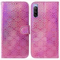 Etui i futerały do telefonów - Dla Sony Xperia 10 III Kolorowe skórzane etui na telefon z magnetyczną klamrą Różowy - miniaturka - grafika 1