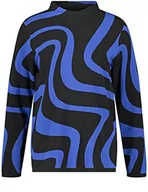 Swetry damskie - GERRY WEBER Edition Damski sweter 770569-44713, czarny/niebieski wzór, 38 - miniaturka - grafika 1