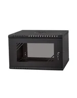 Szafy rack - NETRACK ECO-Line Rack 19inch 6U/450mm - Kolor: CZARNY glass door - miniaturka - grafika 1