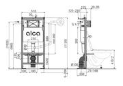 Stelaże i zestawy podtynkowe do WC - Alcaplast Stelaż WC podtynkowy do zabudowy suchej AM101/1120F - odbiór osobisty: Kraków, Warszawa - miniaturka - grafika 1