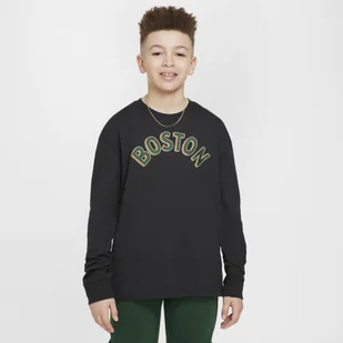T-shirt z długim rękawem dla dużych dzieci (chłopców) Max90 Nike NBA Boston Celtics City Edition 2023/24 - Czerń - Swetry męskie - miniaturka - grafika 1