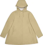 Kurtki i kamizelki sportowe damskie - Rains damski płaszcz przeciwdeszczowy A-LINE W JACKET W3 18050 24 SAND S - miniaturka - grafika 1