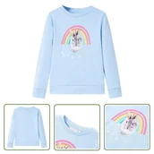 Bluzy dla dziewczynek - Bluza dziecięca - jasnoniebieska - 104 - Bluza Dla Dziecka - miniaturka - grafika 1