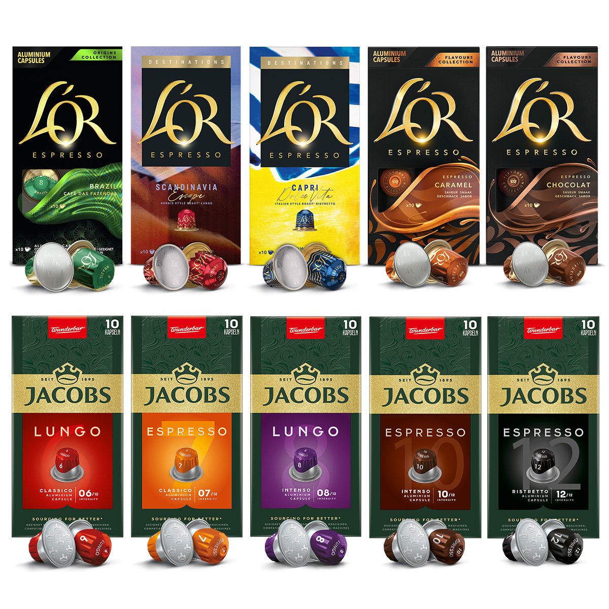 Kapsułki Jacobs L'or do Nespresso(r)* 100 szt mix smaków destinations