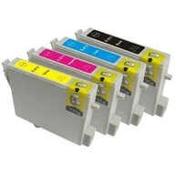 Tusze zamienniki - Zestaw 4x tusz do Epson T0611-T0614 Stylus DX3800 DX3850 DX4200 DX4800 DX4850 CMYK zamienniki - miniaturka - grafika 1