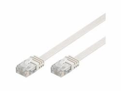 MicroConnect RJ-45/RJ-45 kat.5e U/UTP Biały 1m V-UTP501W-FLAT