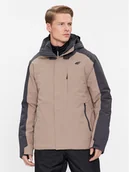 Kurtki narciarskie - 4F Kurtka narciarska 4FAW23TTJAM347 Szary Regular Fit - miniaturka - grafika 1