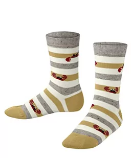 FALKE Uniseks - dzieci Skarpety Crab Stripe K SO Bawełna Wiskoza Jedwab z wzorem 1 Para, Beżowy (Beige Melange 4068), 19-22 (1-2 lata) - Skarpetki damskie - miniaturka - grafika 1