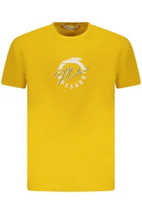 TRUSSARDI KOSZULKA Z KRÓTKIM RĘKAWEM MĘSKA ŻÓŁTA - Trussardi - Koszulki męskie - miniaturka - grafika 1