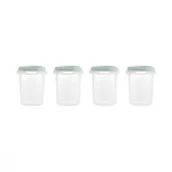 Akcesoria do karmienia - Miniland-Dolce Pojemniki hermetycznie zamykane na żywność Dolce - Miętowe 4 x 250 ml - miniaturka - grafika 1