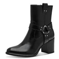 Kozaki damskie - Marco Tozzi Damskie botki Zip+Slip 2-25393-43 modne kozaki, czarne, 42 EU, czarny, 42 EU - miniaturka - grafika 1
