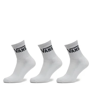 Zestaw 3 par wysokich skarpet męskich Vans Classic VN000BHX Biały - Skarpetki męskie - miniaturka - grafika 1