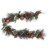 Ozdoby bożonarodzeniowe - Naturalna girlanda z szyszkami, 100 cm - miniaturka - grafika 1