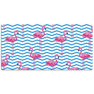 Podkładka pod mysz i klawiaturę Flamingi 120x60 cm, Dywanomat - Podkładki pod mysz - miniaturka - grafika 1
