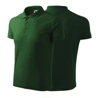 Moda i Uroda OUTLET - Koszulka zieleń butelkowa polo z logo na sercu męska z nadrukiem logo firmy 200g 203 kolor 06 koszulka polo - miniaturka - grafika 1