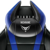 Gadżety dla graczy - Poduszka zagłówek Diablo X-Horn ze spersonalizowanym haftem, czarno-niebieska - miniaturka - grafika 1