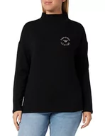 Bluzy damskie - Emporio Armani Damska bluza polarowa z wiskozy, czarny, XL - miniaturka - grafika 1