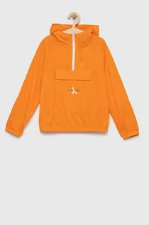 Kurtki i płaszcze dla dziewczynek - Calvin Klein Jeans kurtka dziecięca kolor pomarańczowy - grafika 1