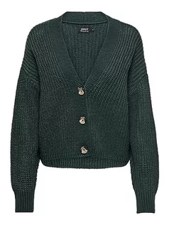 Swetry damskie - ONLY Female Kardigan Struktura, zielony widelec, S - grafika 1