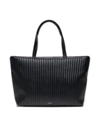 Torebki damskie - Calvin Klein Torebka Mini Line Quilt Medium Shopper K60K613077 Czarny - miniaturka - grafika 1