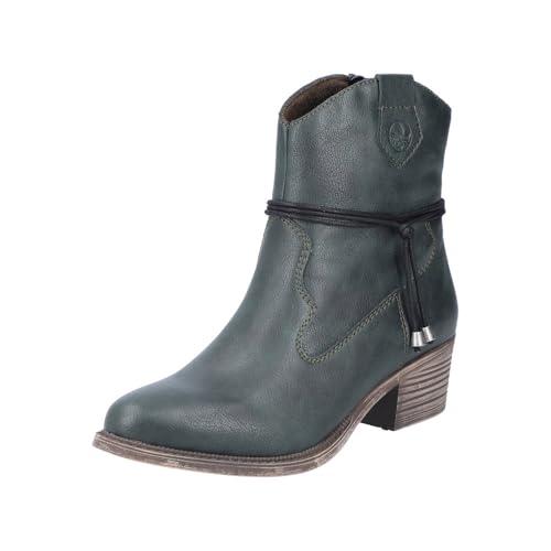 Rieker Damskie botki 73158, zielony, 41 EU