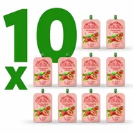 Płatki śniadaniowe i musli - DAWTONA Puree owocowe o smaku Jabłko-Truskawka 10 x 180g, przekąska z polskich owoców, bez dodatku cukru, bez konserwantów, intensywny smak, bez zbędnych składników, gładki mus, wyciskany, przenośny - miniaturka - grafika 1