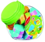 Temperówki - Temperówka plastikowa KEYROAD, podwójna, z pojemnikiem, 30szt., w tubie, mix kolorów - miniaturka - grafika 1