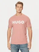 Koszulki męskie - HUGO T-Shirt Dulivio 50467556 Różowy Regular Fit - miniaturka - grafika 1
