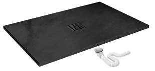 Rea Brodzik prysznicowy Black Rock 80x120 - Brodziki prysznicowe - miniaturka - grafika 1