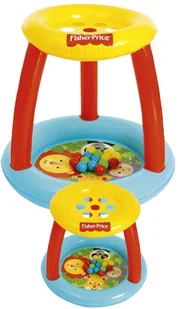 Mały Basen Z Daszkiem FISHER PRICE dla dzieci 2w1 Z PIŁKAMI suchy basenik Bestway - Pływanie - miniaturka - grafika 1