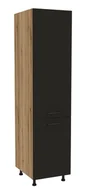Szafki kuchenne - Słupek Presto 50X197 Cm Płyta Laminowana Dąb Evoke/Czarny - miniaturka - grafika 1