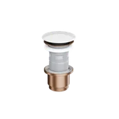 Korki do umywalek - Excellent Korek klik-klak umywalkowy, miedziany, ceramiczna pokrywa - miniaturka - grafika 1