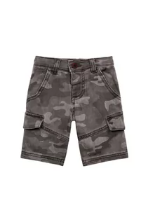 Spodnie i spodenki dla chłopców - Szare szorty typu bojówki dla chłopca w moro - grafika 1