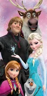 Okrycia kąpielowe dla dzieci - RĘCZNIK FROZEN KRAINA LODU DZIECIĘCY DUŻY 70 x 140 KĄPIELOWY PLAŻOWY - miniaturka - grafika 1