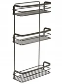 Półki łazienkowe - Czarna trzypoziomowa półka łazienkowa Origin - Metaltex - miniaturka - grafika 1