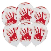 Halloween - Balony Halloween zakrwaione rece 6 szt. - miniaturka - grafika 1