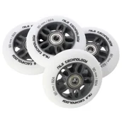 Akcesoria do skatingu - Nils EXTREME PU 90x24 82A BIAŁE MATOWE (4 szt.) + ABEC-9 CHROME (8 szt.) ZESTAW EXTREME - miniaturka - grafika 1