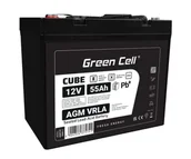 Baterie do zasilaczy awaryjnych UPS - Green Cell Cube AGM VRLA IP54 12V 55Ah AGM12V55AH-J / 5904326375741 - miniaturka - grafika 1