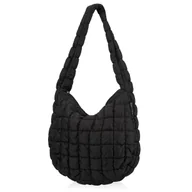 Torebki damskie - BETLEWSKI Torebka Damska CLOUDY Czarna Pikowana A4 Pojemna - miniaturka - grafika 1