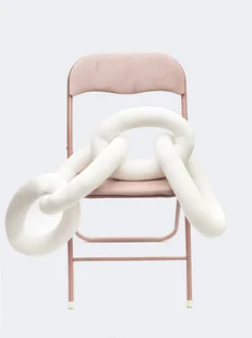 Poduszka Łańcuch, Chain Pillow Biała - Poduszki dekoracyjne - miniaturka - grafika 1