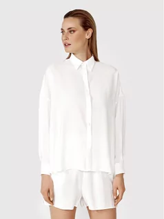 Koszule damskie - Simple Koszula SI22-KOD005 Biały Regular Fit - grafika 1