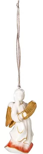 Villeroy & Boch Christmas Angels Zawieszka anioł z harmonią wysokość: 10,6 cm 14-8647-6858 - Ozdoby bożonarodzeniowe - miniaturka - grafika 2