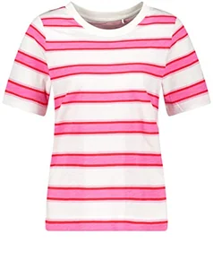 GERRY WEBER Edition Damska koszulka 870044-44006, czerwona/pomarańczowa/fioletowa/różowa prążki, 34, czerwony/pomarańczowy/liliowy/różowy w pasku, 34 - Koszulki i topy damskie - miniaturka - grafika 1