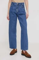 Spodnie damskie - Sisley jeansy damskie high waist - miniaturka - grafika 1