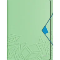 Segregatory - Teczka z przegródkami Leitz Urban Chic, PP, A4, mieści 250 kartek, zielona 39970050 - miniaturka - grafika 1