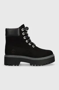 Timberland workery zamszowe Stone Street 6in WP damskie kolor czarny na platformie lekko ocieplone TB0A5RH50151 - Botki damskie - miniaturka - grafika 1