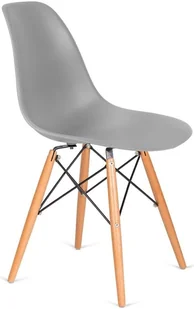 King Home Krzesło 46x54x81cm DSW Wood szare K.130.ME.GREY.30.DSW - Krzesła - miniaturka - grafika 2