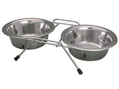 Miski dla psów - Barry King BARRY KING STOJAK Z MISKAMI 0,45 L CHROMOWANY ZH_04009 - miniaturka - grafika 1