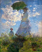 Plakaty - Galeria Plakatu, Plakat, The promenade woman with a parasol, Claude Monet, 20x30 cm - miniaturka - grafika 1